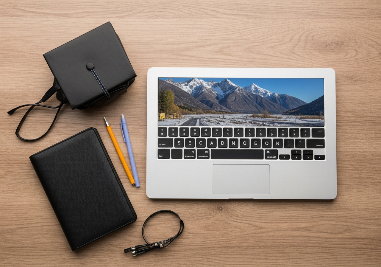 Escritorio de estudiante con un móvil que muestra la app de descuentos UNiDAYS.