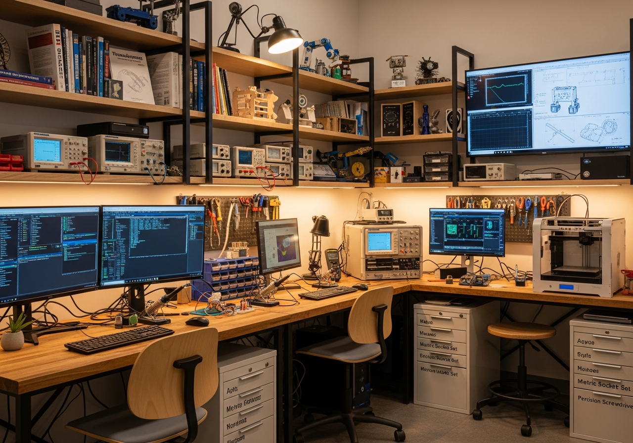 Habitacion llena por la cantidad de apuntes y libros sobre materiales de construcción.
