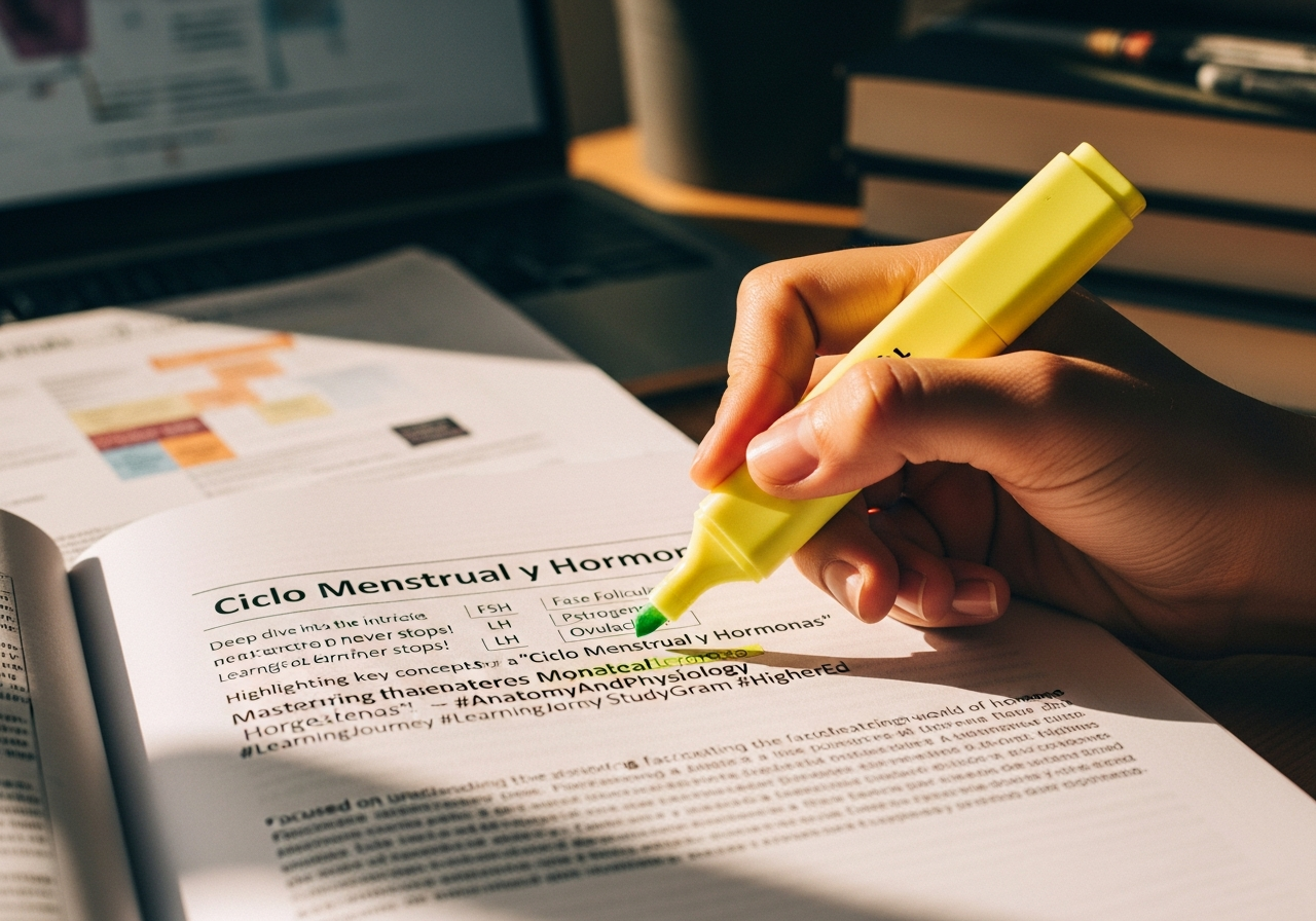 Estudiando el temario de Ciclo Menstrual y Hormonas